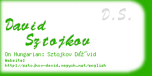 david sztojkov business card